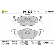 Satz Bremsbeläge Bremsklötze vorne für Opel Astra G F70 T98 F35 | 24093659