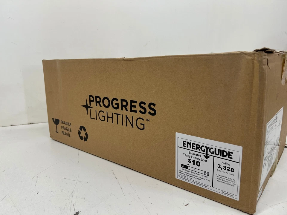 Progress Lighting AirPro Builder 52 in. Indoor Matte Black Ceiling Fan New - Image 2 of 2