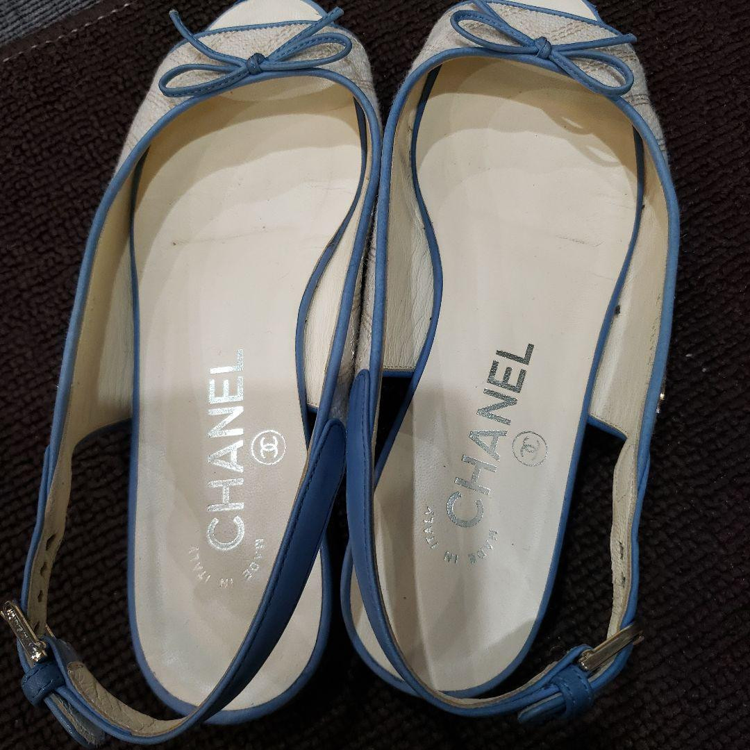 Chanel Pumps Sandals Ribbon Coco Mark Open Toe Size 35 US About 5 For Women thumbnail 8