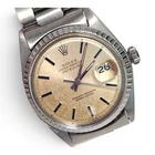 Vintage Rolex Datejust 36 mm Tropical Dial Oyster Steel Watch 1603 Circa 1969