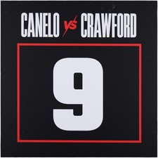 Canelo Alvarez vs Terrence Crawford Event-Used Round 9 Round Card from 9/13/2025