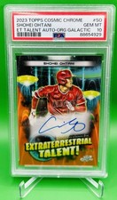 2023 Topps Cosmic Chrome - On Card Auto Shohei Ohtani Orange Ref. SSP /25 PSA 10