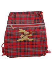 Die Spiegelburg Hase Felix Turnbeutel Kinder Sportbeutel Kariert Rot 33x40cm