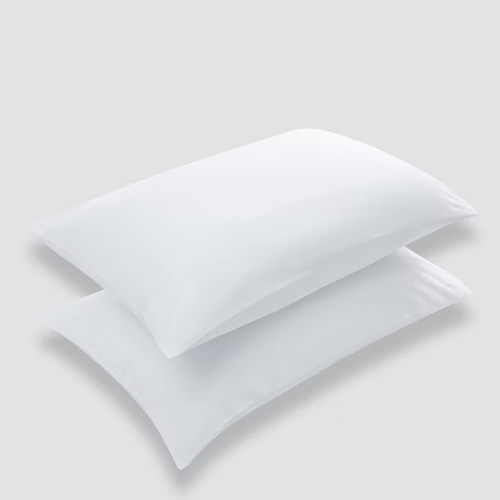 Room Essentials 2 Kingsize Mikrofaser gestreiftes Kissenbezug-Set - weiß 20 x 40 - Bild 2 von 3