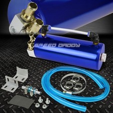 Billet Aluminum High Capacity Engine Oil Catch Tank Reservoir Breather Can Blue