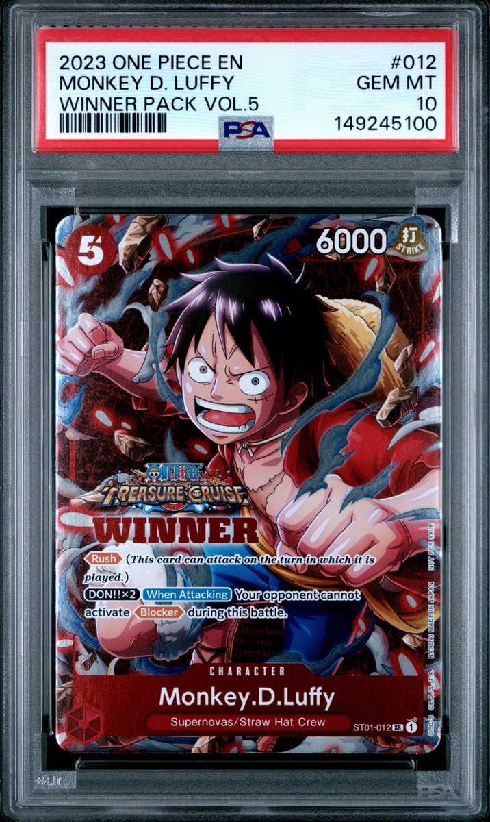 2023 ONE PIECE PROMOS WINNER PACK VOL.5 #012 MONKEY D. LUFFY PSA