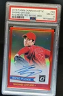 2018 Donruss Optic Shohei Ohtani Rated Rookie Retro 1984 Red Auto #/17 PSA 8