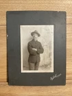 Vintage Rare Spanish American War U.S. Soldier Cabinet Card Photo Original 1890s