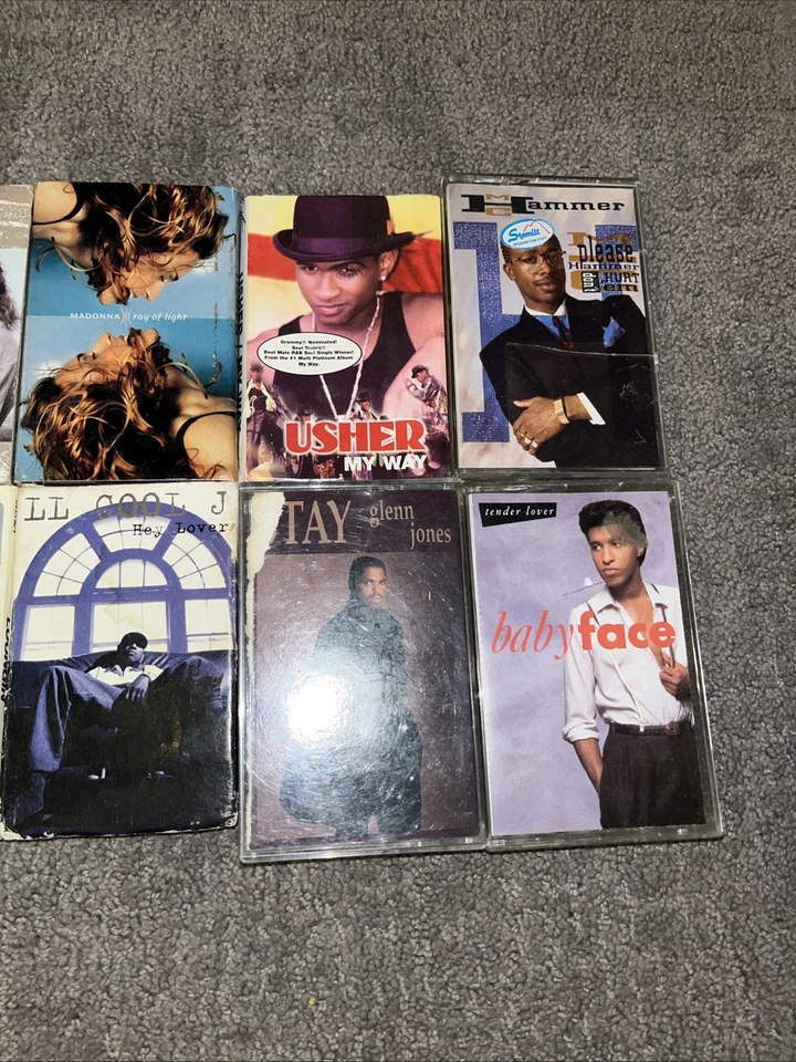 Lot Of 14Rock Cassette Singles & Tapes Houston Babyface Usher Ll Cool J Hammer - Image 3 of 4