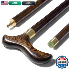 IMMMS Premium Folding Wooden Cane For Men, 3-Piece Walking Stick 37 Inch .