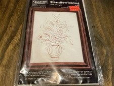 Janlynn Charmin Candlewicking Vase of Flowers 08-54 Kit Edith Pennington New