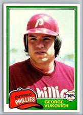 George Vukovich 1981 Topps #598 Philadelphia Phillies Baseball Card