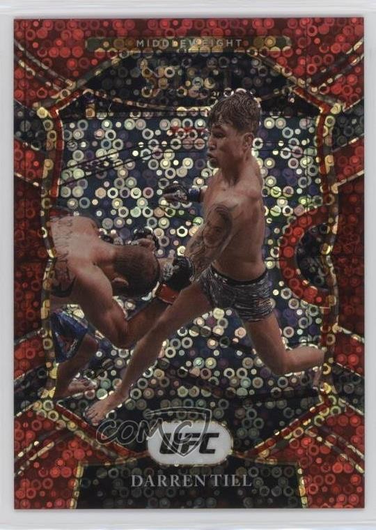 2021 Panini Select UFC Concourse Red Disco Prizm 56/199 Darren Till #90 1k0w