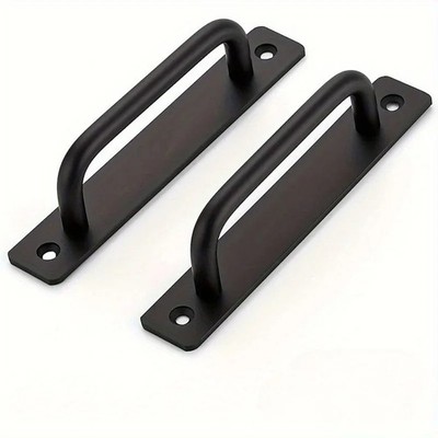 2 Stück schwarze Türgriffe Aluminiumlegierung Schiebetor Schuppengriffe UK