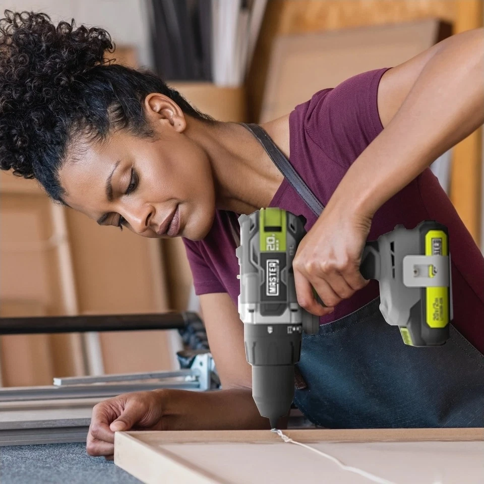 Master Mechanic 20V Cordless Brushless Drill & Impact Driver 2 Tool Kit - Image 4 of 4