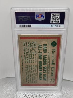 Seven Stars マッチ 1975 Topps Set-Break # 1 '74 Highlights Hank Aaron PSA 7 NM | eBay