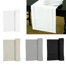 Pure Cotton Elegant Hemstitch Table Runner 33 x 180 cm by Rans