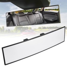 JOYTUTUS Rear View Mirror, Universal.8Inch Panoramic 1 Clear Black frame