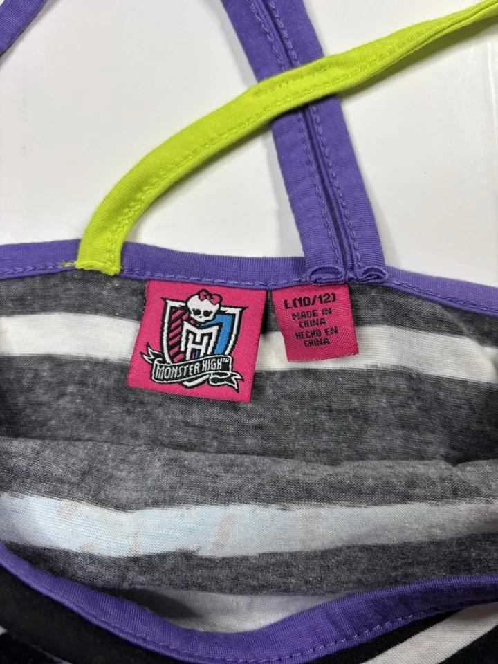 Nuevo con etiquetas Camisa Monster High Ghouls Rule Niñas Correas para el Hombro Juvenil Grande 2012 Nueva Foto 4 de 4