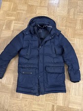 Tommy Hilfiger Herren Jacke Parka Gr. M Daune Navy Blau getragen