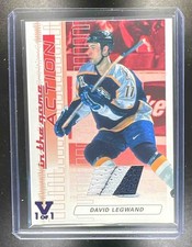 2003-04 In The Game David Legwand Ruby Game Used Jersey MEM Vault 1/1 SP