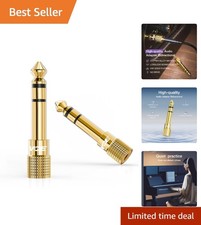 High Quality 6.35mm to 3.5mm Audio Adapter for Instruments and Headphones