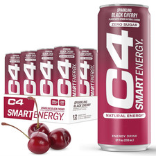 C4 Smart Energy Drink - Sugar Free Performance Fuel  Nootropic Brain Booster, C