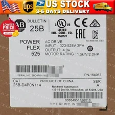 Allen-Bradley 25B-D4P0N114 PowerFlex 525 1.5kW 2Hp AC Drive 25B-D4P0N114 USA!