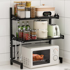 Microwave Worktop Stand, 3-Tier Extendable (14.2 - 24.4 Inch) Adjustable Over