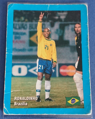 RARE Ronaldinho Rookie Card RC - Foci International Stars 2000-01 Hungarian Ed.