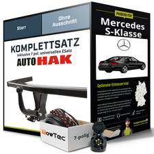 F&uuml;r MERCEDES S-Klasse Typ W221 , V221 Anh&auml;ngerkupplung starr +eSatz 7pol uni 05-