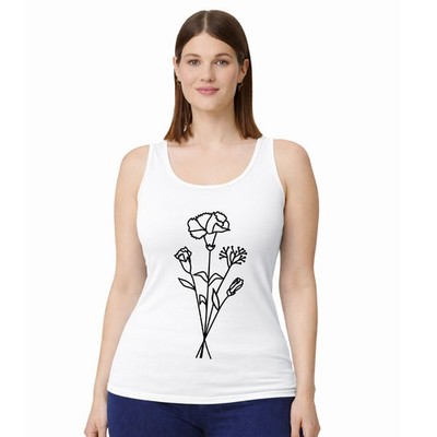 Nelkenstrauß Damen Trägershirt Tank Top Blumen Botanik Geschenk für Sie