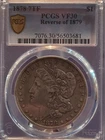 1878 "P" 7TF Morgan SILVER Dollar *REVERSE of 1879* $1 PCGS VF30 Gold Shield