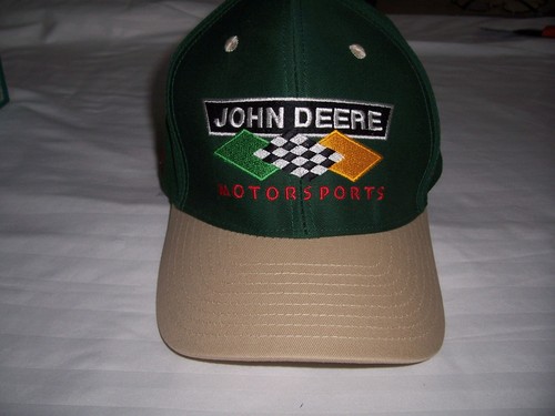 LOT#611 JOHN DEERE MOTORSPORTS HAT STICH SIGNED BY CHAD LITTLE 25 YRS & PERFECT!