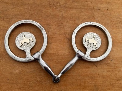 Engraved Silver Mounted Western Pleasure Show Horse Snaffle Bit ~ 5''
