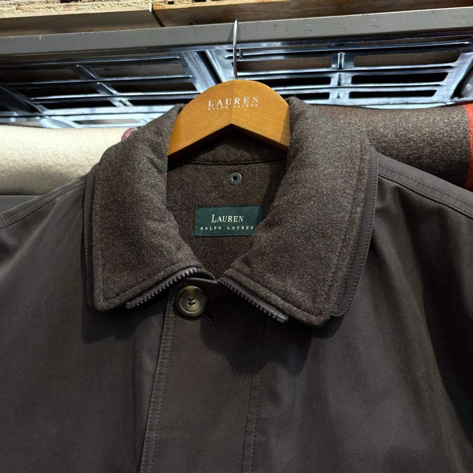 Authentic Men’s Ralph Lauren Trench Over-Coat Size 42L RN 117688 Brown - Image 2 of 4