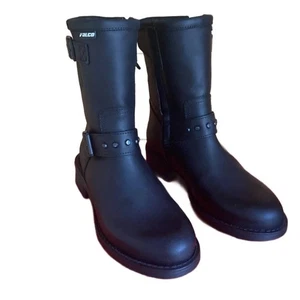 Falco Dany 2 Ladies Black Leather Motorcycle Motorbike Boots 36 Uk 3.5