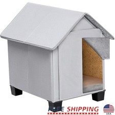Waterproof Insulated Dog House W/ Anti-Collapse Foldable Design Outdoor Use