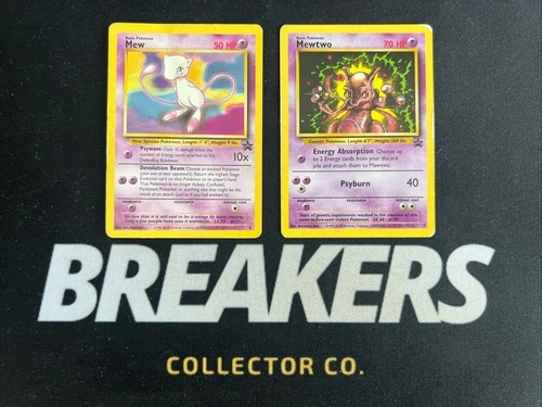 Wizards of the Coast (WotC) Black Star Promo Pokemon Card Lot: Mewtwo 14 & Mew 8