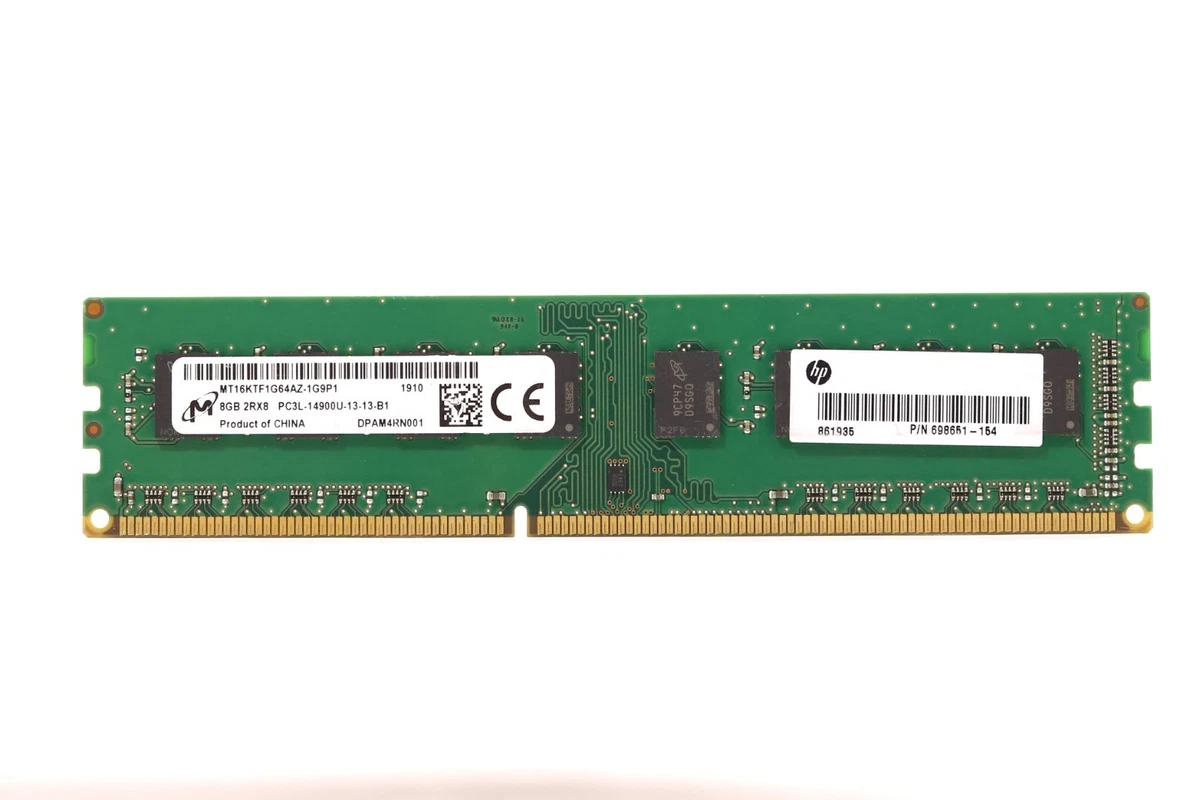 Barrette RAM Micron 8 Go DDR3 1866 ECC UDIMM - Pour Dell, HP, Lenovo, Acer, Testée 100%