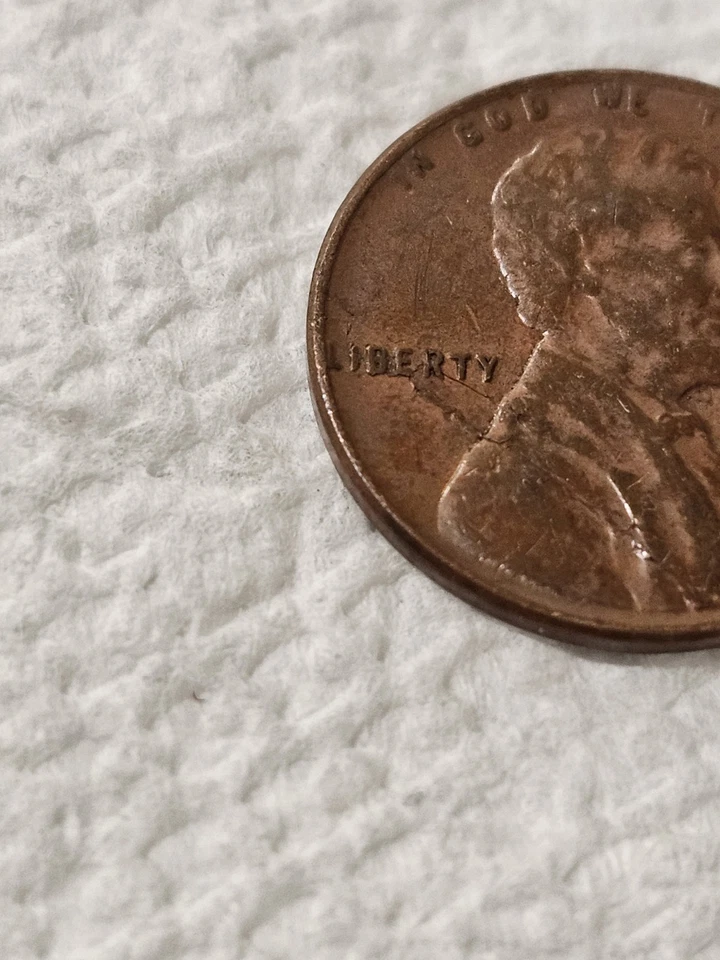 1957 Wheat Penny D ERROR COIN. L ON RING AND number 9 filled . FREE SHIP - Image 3 of 4