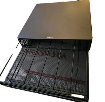 Mind reader metal desk organizer Slideout Drawer Black Decorative Mesh Stackable