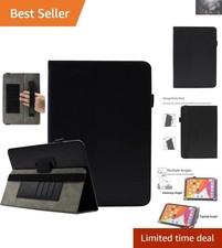 Stylish Black Tablet Case with Hand Strap and Card Slots for 10.1 Inch Devices