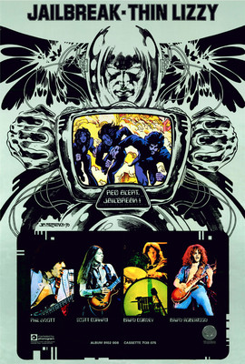 Thin Lizzy Jailbreak Poster Art 23x16 Print By Jim Fitzpatrick