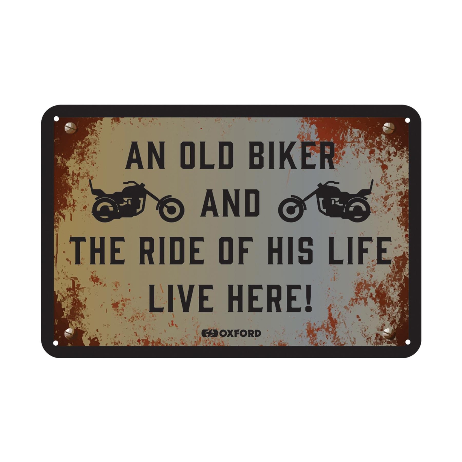 Oxford Motorcycle Garage Sign Ride of His Life Workshop Shed Indoor Signs