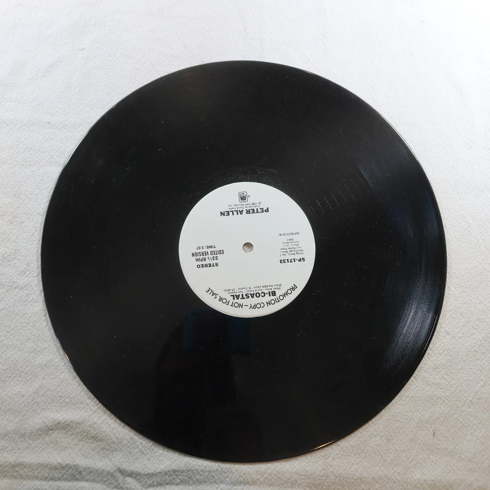 Peter Allen Bi Coastal PROMO SINGLE Vinyl Record Album Foto 3 de 4