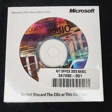 New Microsoft Office Basic Edition 2003 Install CD  Product Key