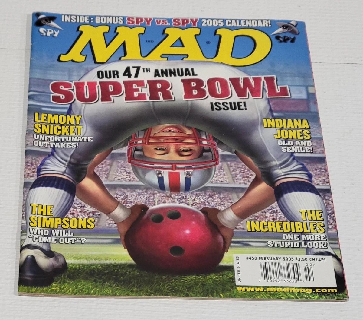 Vintage Mad Magazine Feb 2005 #450 47th Annual Super Bowl Spy vs Spy  Calendar | eBay