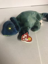 TY BEANIE BABY - RAINBOW - RARE CHAMELEON WITH ERRORS Error On Tag P.E. Pellets