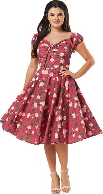 Timeless London «ROSE 50s FLORAL» Sweetheart Flare SWING DRESS Kleid Rockabilly - Bild 1 von 3